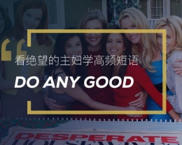 看绝望的主妇学英语高频短语：Do any good