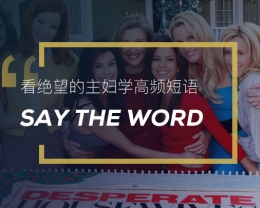 看绝望的主妇学英语高频短语：Say the word