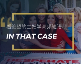 看绝望的主妇学英语高频短语：In that case