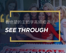 看绝望的主妇学高频短语：See through