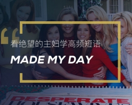 看绝望的主妇学英语习语：Made my day