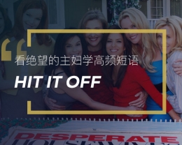 看绝望的主妇学英语高频短语：Hit it off
