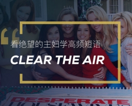 看绝望的主妇学英语俚语：Clear the air