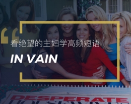 看绝望的主妇学高频短语：In vain