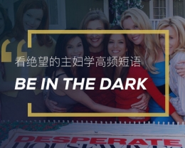 看绝望的主妇学高频短语: Be in the dark