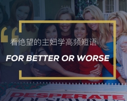 看绝望的主妇学高频短语:For better or worse