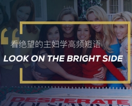 看绝望的主妇学英语习语：Look on the bright side