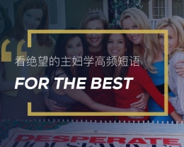 看绝望的主妇学高频短语：For the best