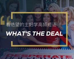 看绝望的主妇学高频短语：What’s the deal