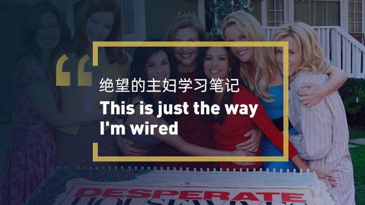 看绝望的主妇学英语："Wired"这个词义的另类用法