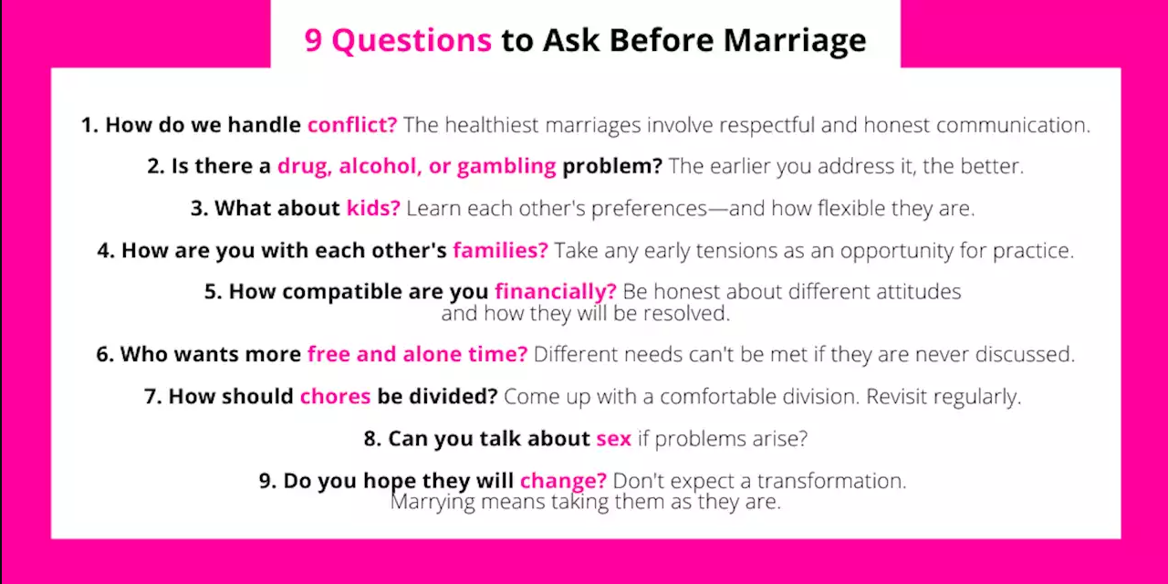 Nice questions to fill the blanks before get married