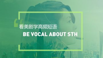 看绝望的主妇学高频短语：Be vocal about/in/on sth