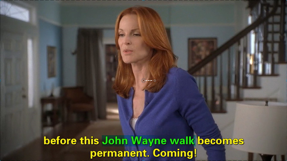 看美剧绝望的主妇学英语：John Wayne walk