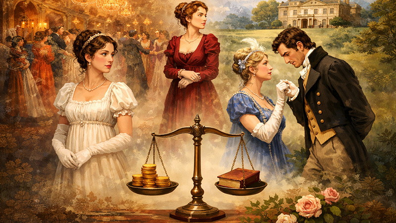 Through the norms of social etiquette, Jane Austen establishes a moral arena.